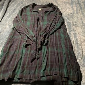 Plaid shirt dress